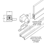 Locking Slide Track Plunger Lock & Security Clip Set - View 3