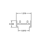 Locking Slide Track Security Base – 6063-T5 - View 2