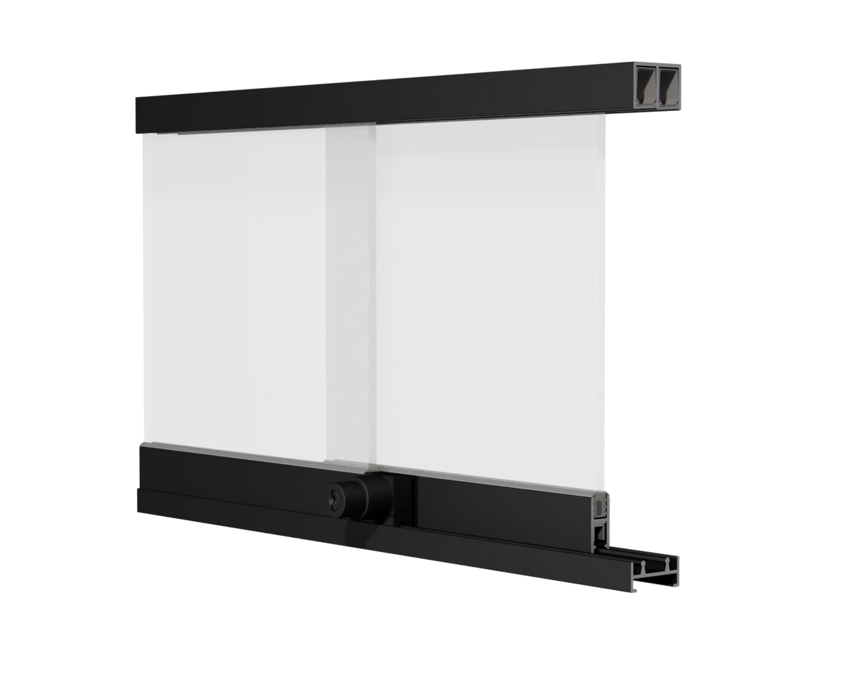 Locking Sliding Door Track Kit for Display Cases – 1/4" Glass or Acrylic – Aluminum - View 5