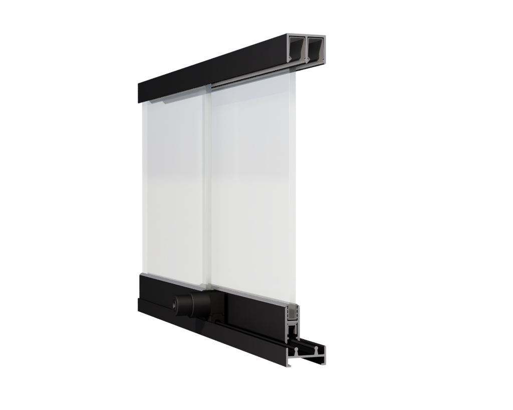 Locking Sliding Door Track Kit for Display Cases – 1/4" Glass or Acrylic – Aluminum - View 6