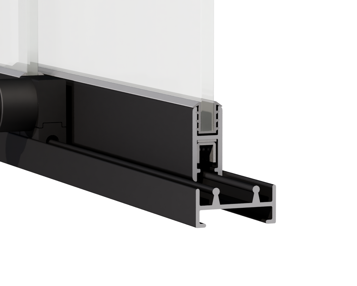 Locking Sliding Door Track Kit for Display Cases – 1/4" Glass or Acrylic – Aluminum - View 8