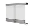 Locking Sliding Door Track Kit for Display Cases – 1/4" Glass or Acrylic – Aluminum - View 1
