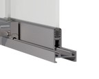 Locking Sliding Door Track Kit for Display Cases – 1/4" Glass or Acrylic – Aluminum - View 4