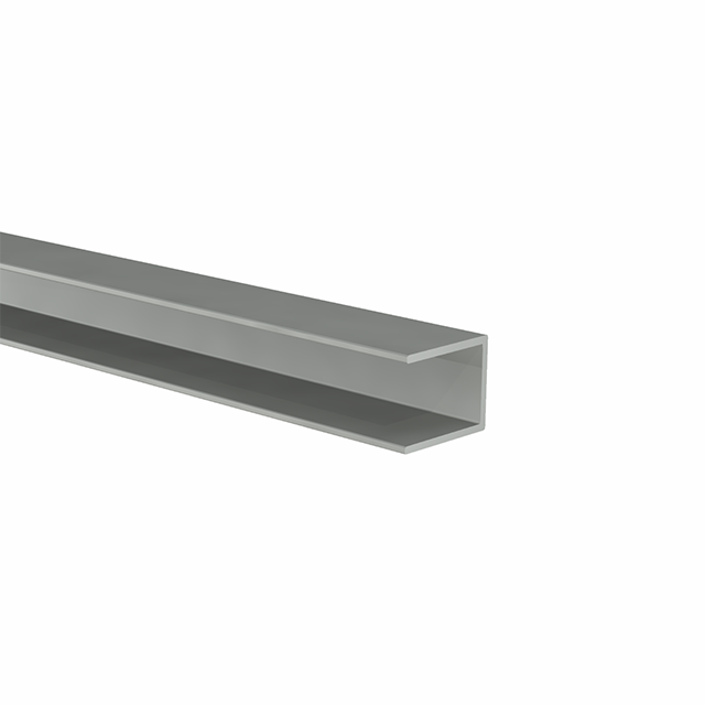 Aluminum Millwork Channel Edge Trim – 1/2" Reveal – 3/4" Panel – 6063-T5 - View 1