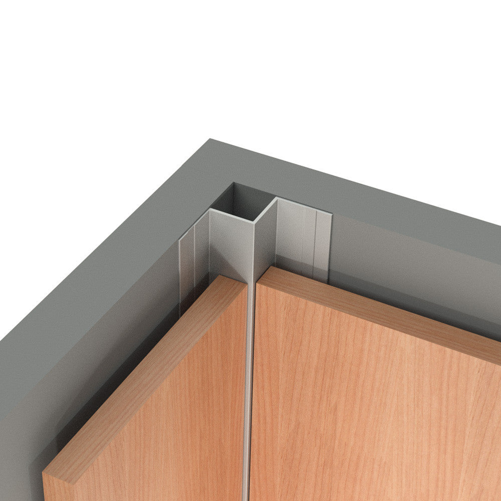 Aluminum Millwork Inside Corner Trim– 1/16" Reveal – 3/4" Panel  – 6063-T5 - View 3