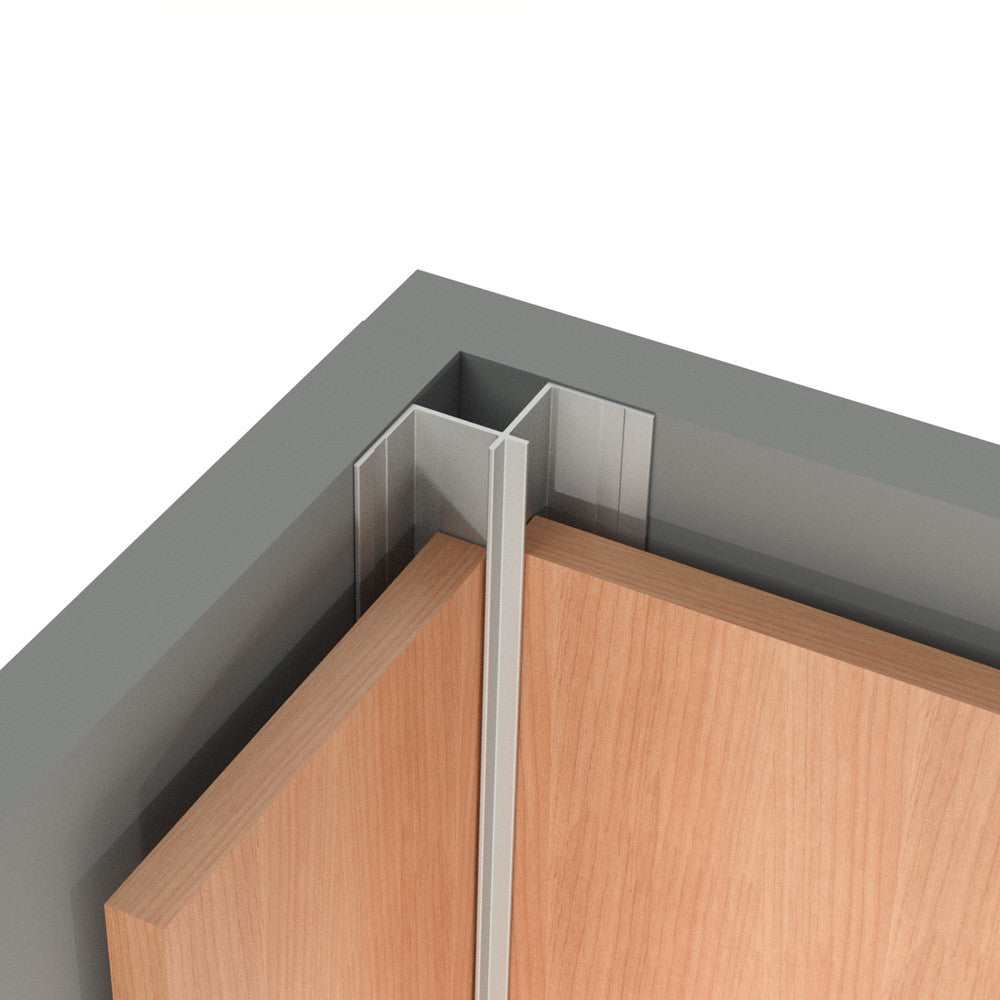 Aluminum Millwork Flanged Inside Corner Trim – 3/16" Reveal – 1" Panel – 6063-T5 - View 3