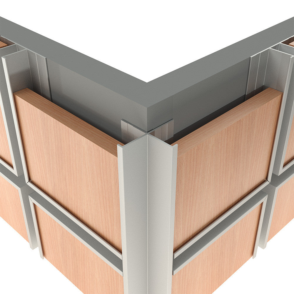 Aluminum Millwork Flanged Outside Corner Trim – 3/16" Reveal – 3/4" Panel – 6063-T5 - View 3
