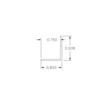 Aluminum Millwork Angle Edge Trim – 1/16" Reveal – 3/4" Panel – 6063-T5 - View 2