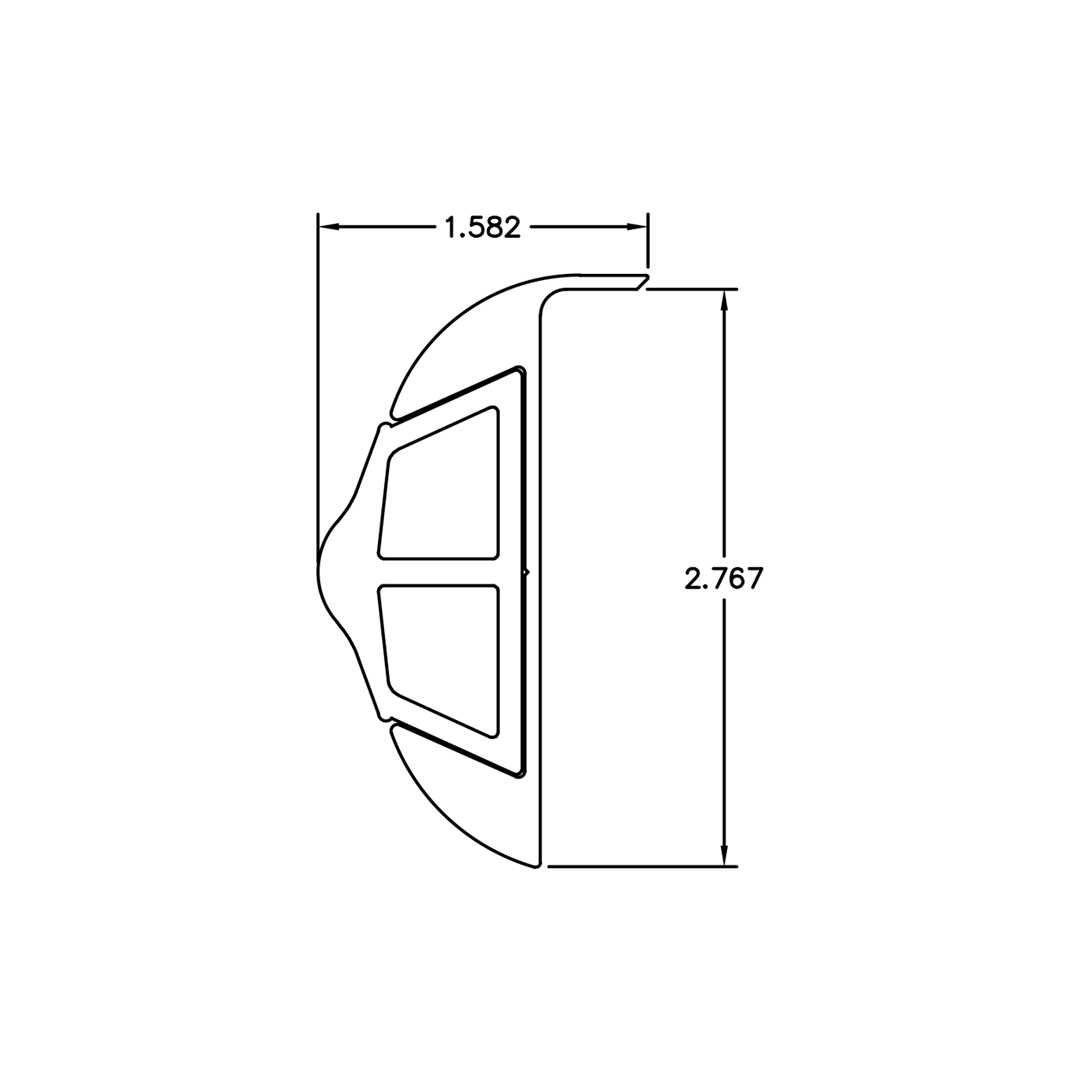 Aluminum Rub Rail – Covers 2-3/4" – 1-1/2" Reveal – 6463-T1 - View 2