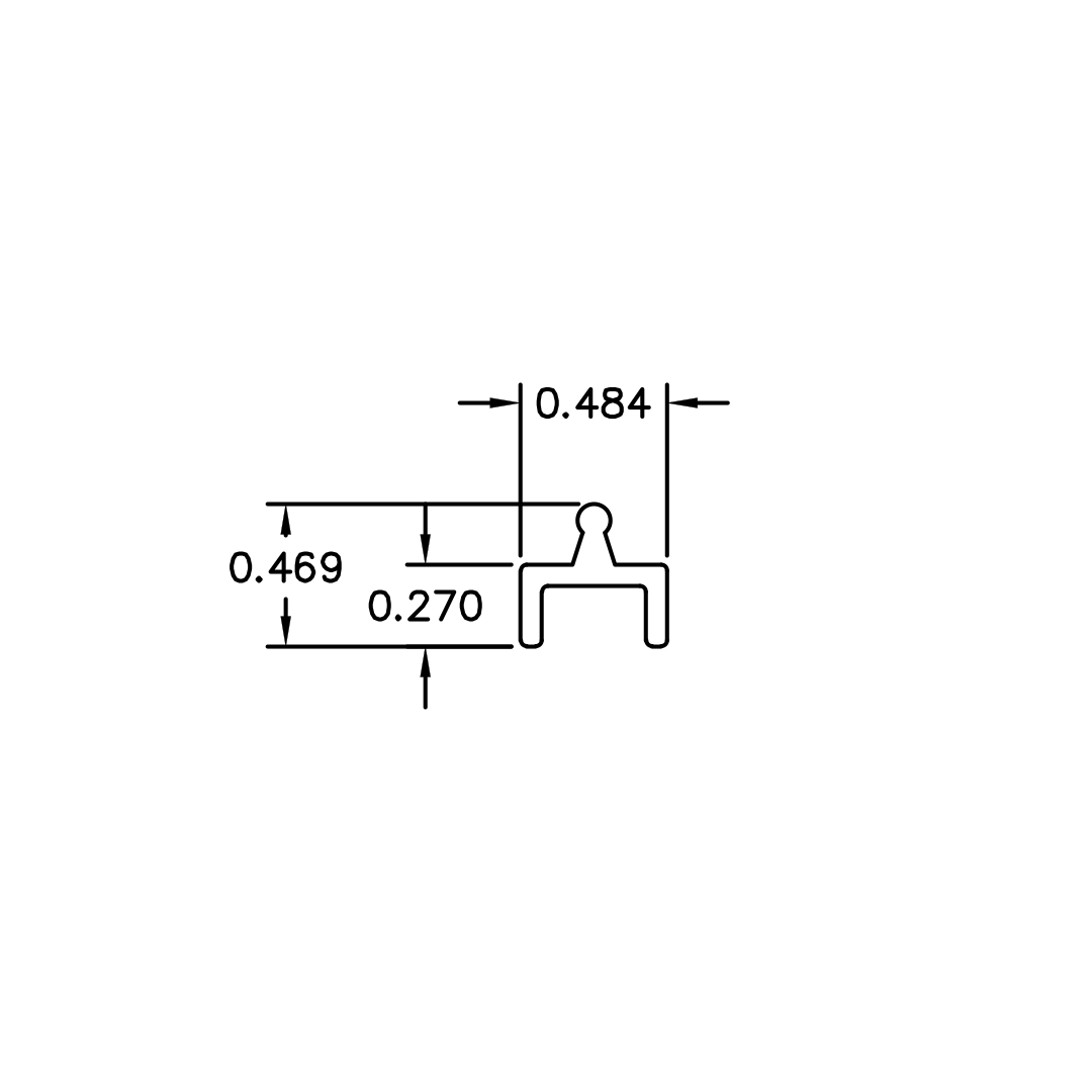 Economy Slide Track Single Drop-In Base – 6063-T5 - View 4