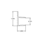 Aluminum Shelf Safety Edge Stiffener – Fits 3/4" Shelf – 6063-T5 - View 5