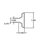 Aluminum Slatwall Insert – Angled – 6063-T5 - View 5