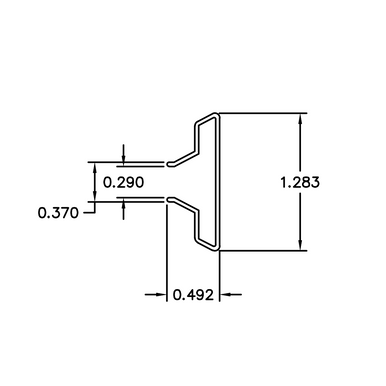 Aluminum Slatwall Insert – Angled – 6063-T5 - View 5