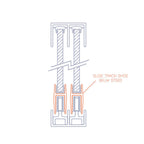 Economy Slide Track Shoe – Fits 1/4" Glass – 6063-T5 - View 3