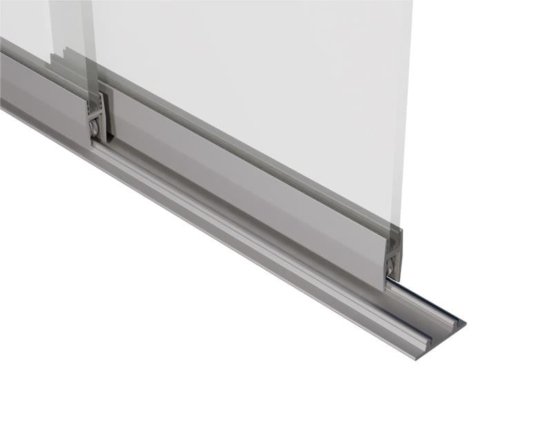 Economy Sliding Cabinet Door Track Kit – 1/4" Glass or Acrylic – Aluminum - View 3
