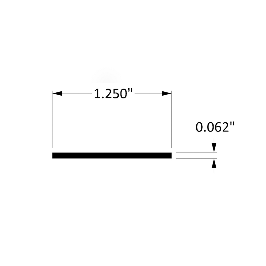 Aluminum Flat Bar Edge Trim – Covers 1-1/4" – 1/16" Thick – 6063-T5 - View 4