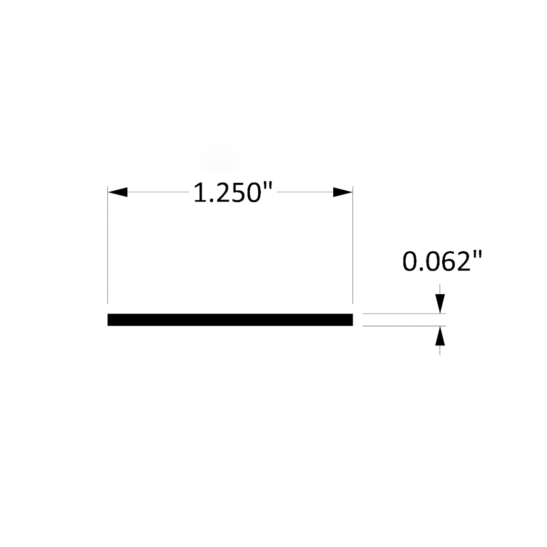 Aluminum Flat Bar 1/16" x 1-1/4" – 6063-T5 - View 2