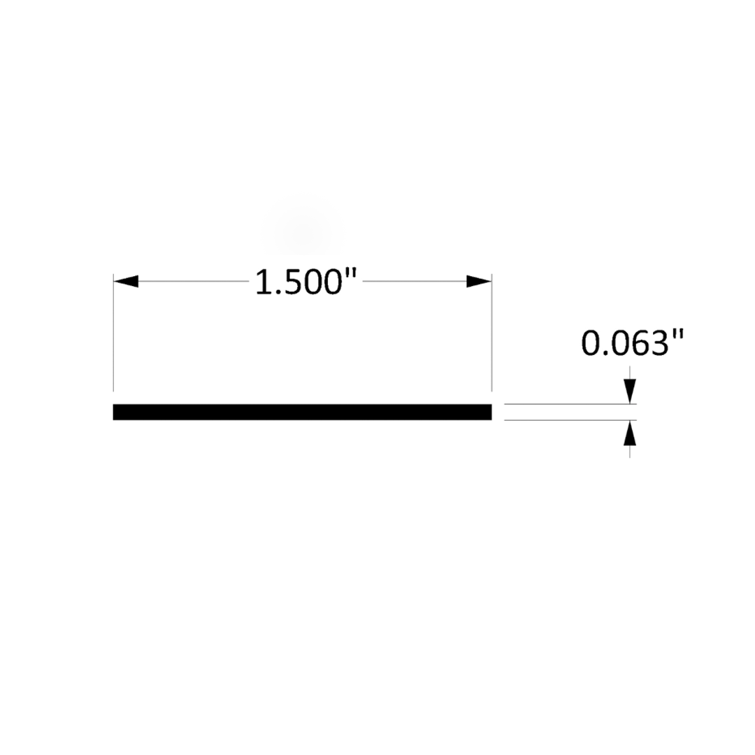 Aluminum Flat Bar Edge Trim – Covers 1-1/2" – 1/16" Thick – 6063-T5 - View 4