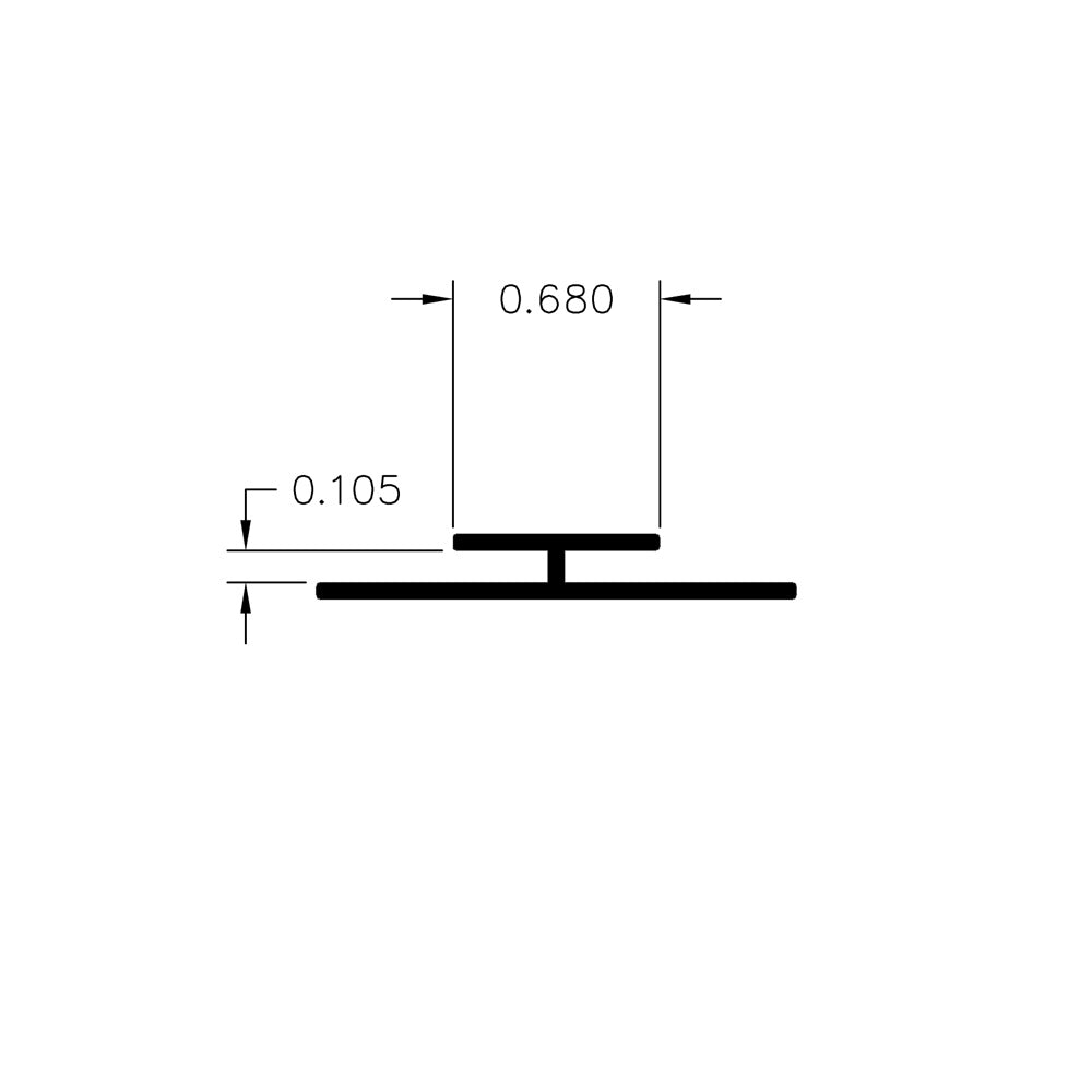 Aluminum Divider Reveal Trim – Laminate – 11/16" Reveal – Fits 3/32" – 6063-T5 - View 2