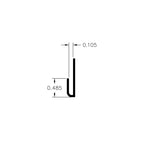 Aluminum J Channel – Laminate – 1/2" Reveal – Fits 3/32" – 1" x 1/16" – 6063-T5 - View 2