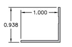 Aluminum Millwork Angle Edge Trim – 1/16" Reveal – 1" Panel – 6063-T5 - View 3