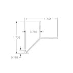 Aluminum Millwork Outside Corner Trim – 3/16" Reveal – 3/4" Panel – 6063-T5 - View 2