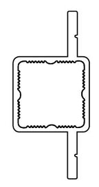 Press Fit Tube – Dual Flange Edge – Fits 1" Tube – Fits 3/4" Panel – 5/8" Leg – 6063-T5 - View 3