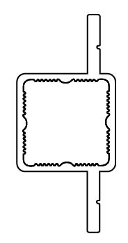 Press Fit Tube – Dual Flange Edge – Fits 1" Tube – Fits 3/4" Panel – 5/8" Leg – 6063-T5 - View 3