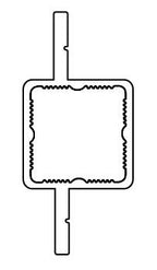 Press Fit Tube – Dual Flange Offset – Fits 1" Tube – Fits 1/4" Panel – 5/8" Leg – 6063-T - View 3