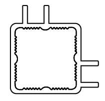 Press Fit Tube – Dual Slotted Corner – Fits 1" Tube – Fits 1/4" Panel – 6063-T5 - View 2